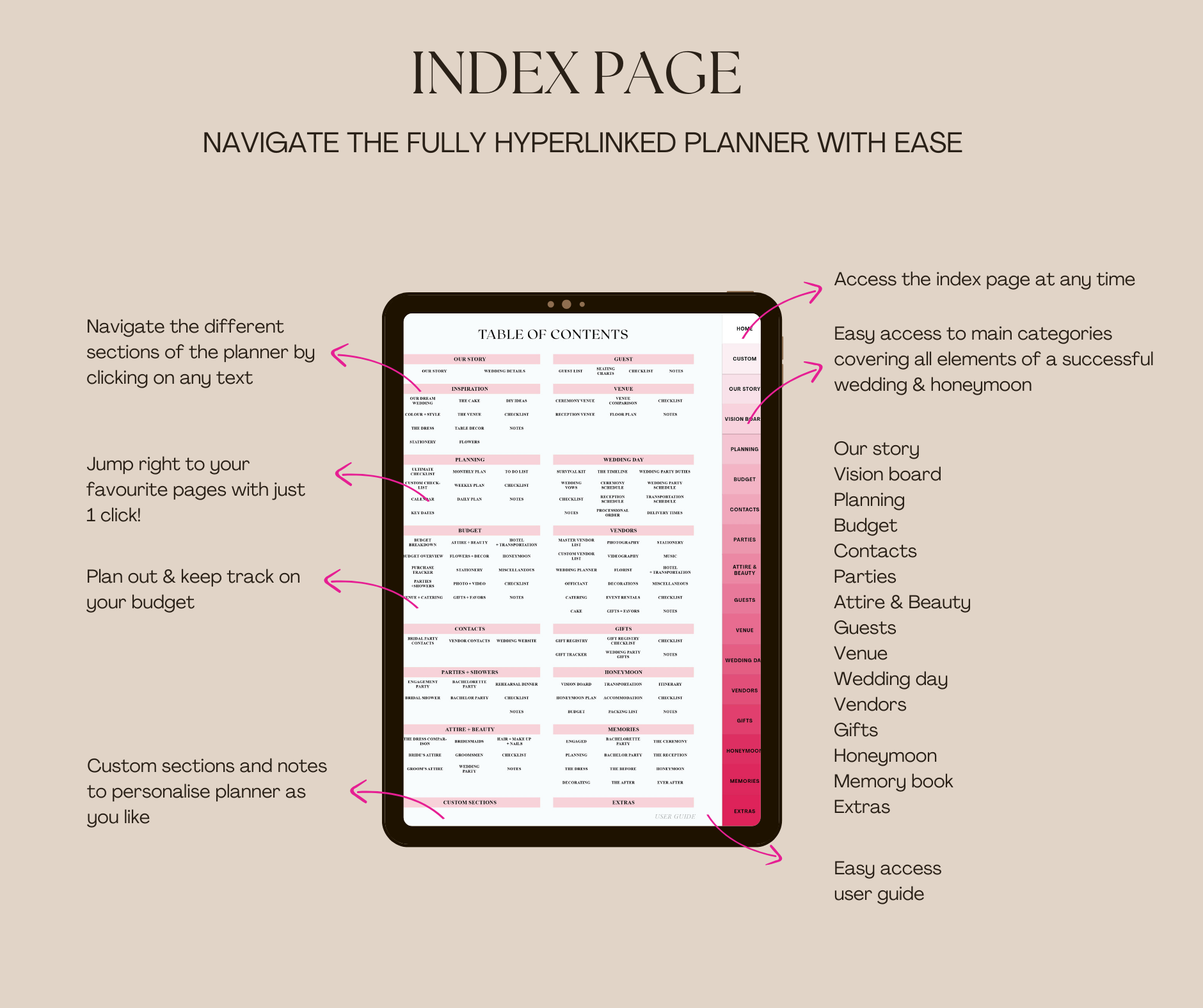 The Ultimate Digital Wedding Planner (Pink)