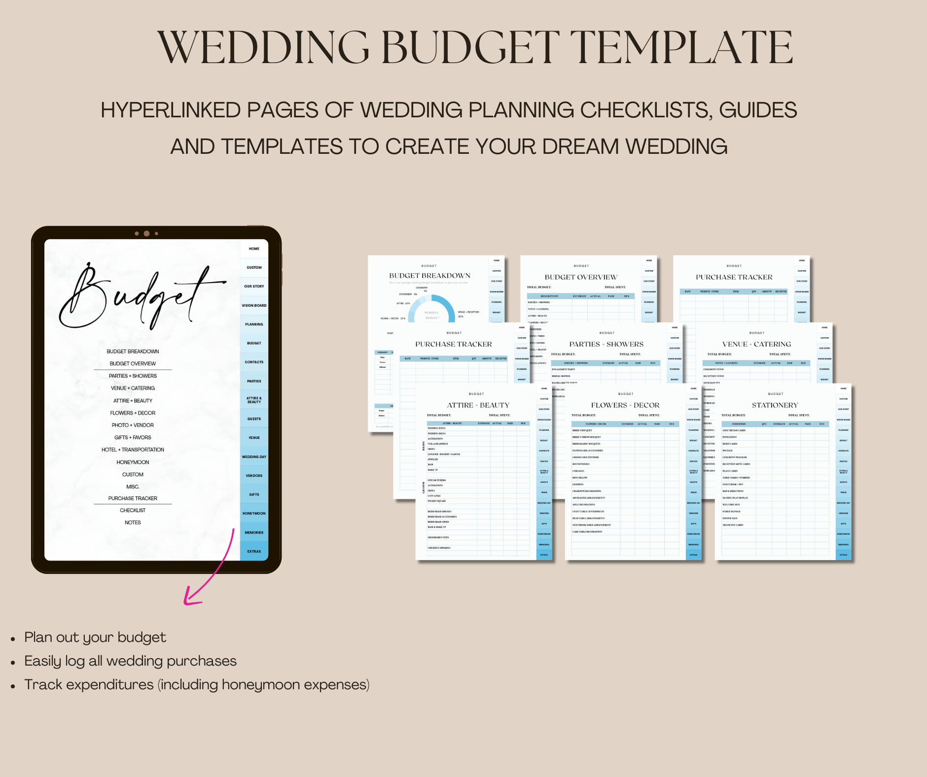 The Ultimate digital Wedding Planner (Blue)