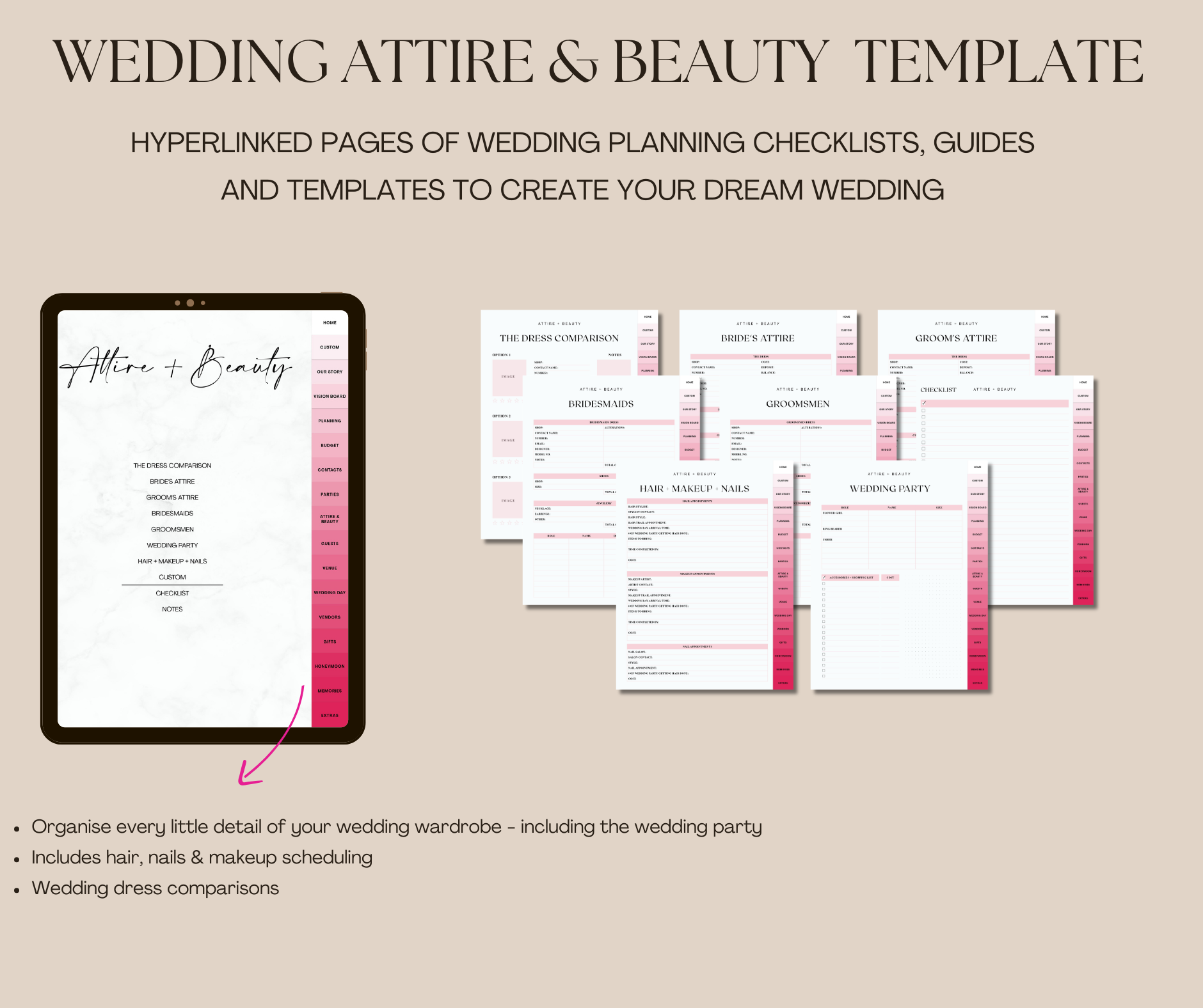 The Ultimate Digital Wedding Planner (Pink)