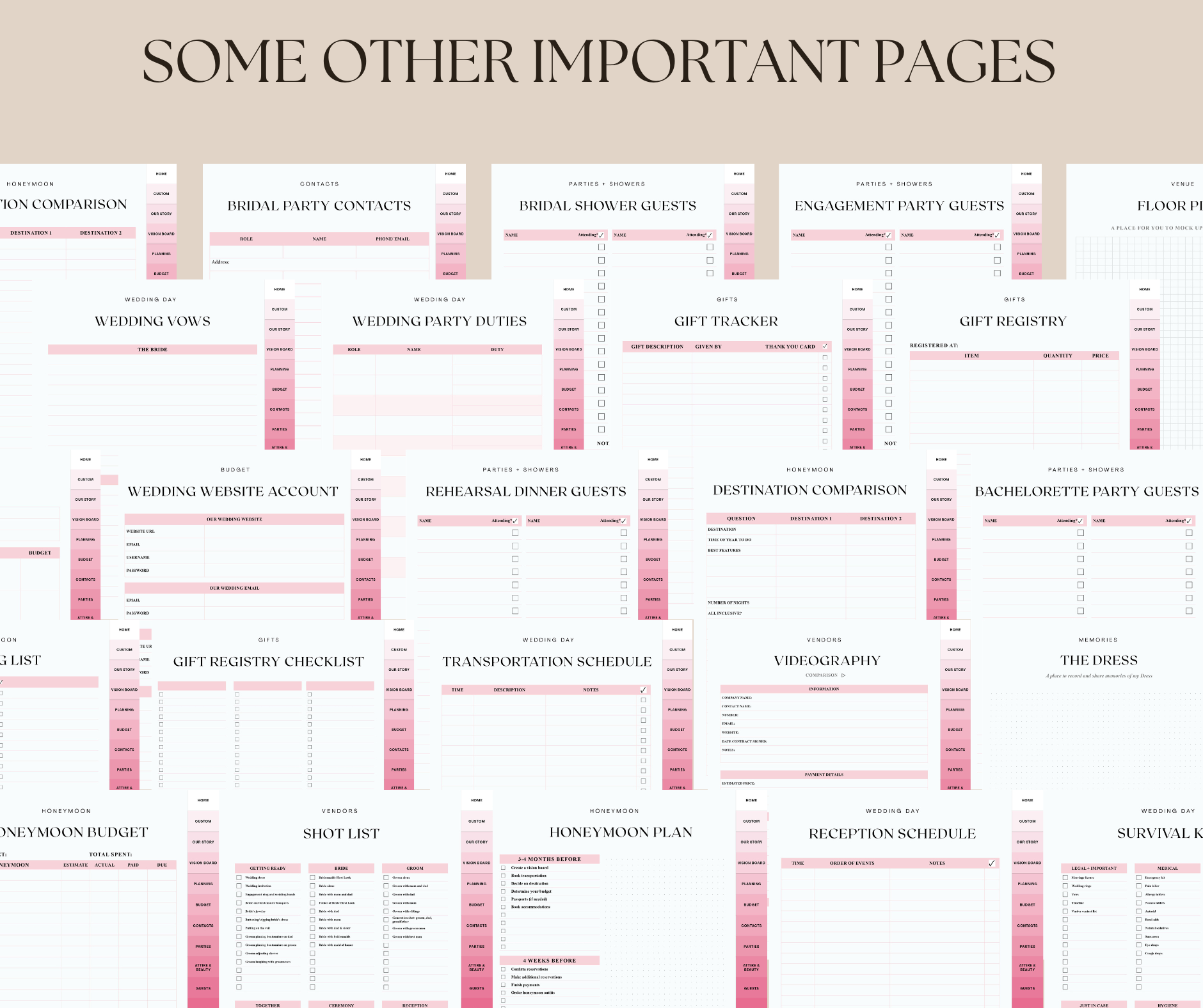 The Ultimate Digital Wedding Planner (Pink)