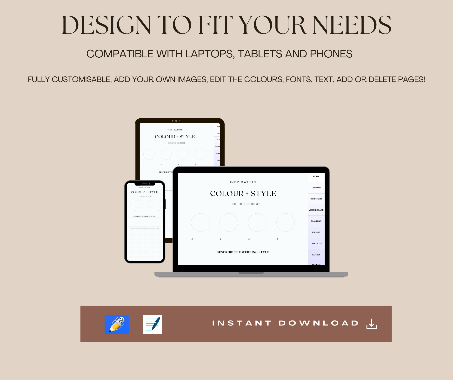 The Ultimate Digital Wedding Planner (Periwinkle)